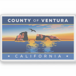 Adesivo Bandeira do Condado de Ventura, Califórnia