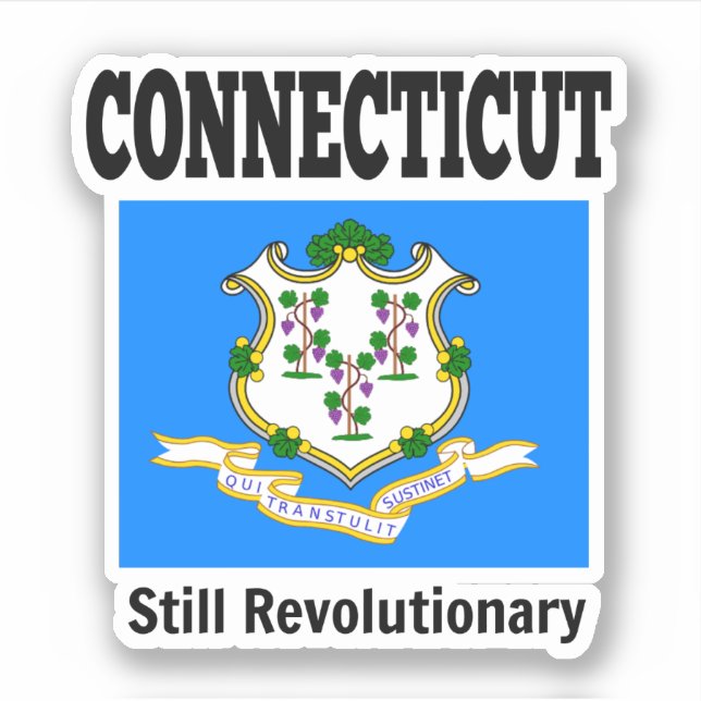 Adesivo Bandeira do Connecticut, Estados Unidos (Frente)
