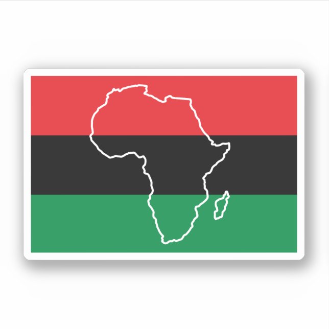 Adesivo Bandeira do Continente Pan-Africano (Frente)