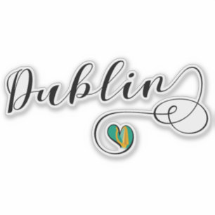 Adesivo Bandeira do coração de Dublin