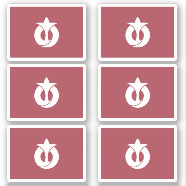 Adesivo Bandeira do Distrito de Aichi, Japão (Frente)