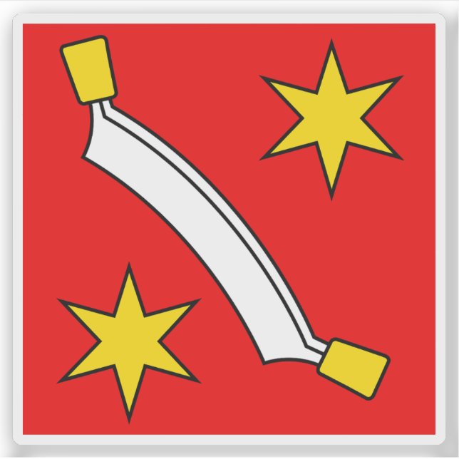 Adesivo Bandeira do distrito de Bern-Mittelland, Suiça (Frente)