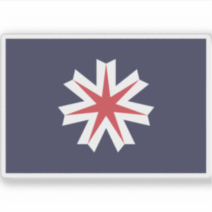 Adesivo Bandeira do Distrito de Hokkaido, Japão