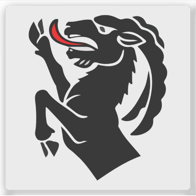 Adesivo Bandeira do distrito de Interlaken, Suiça (Frente)