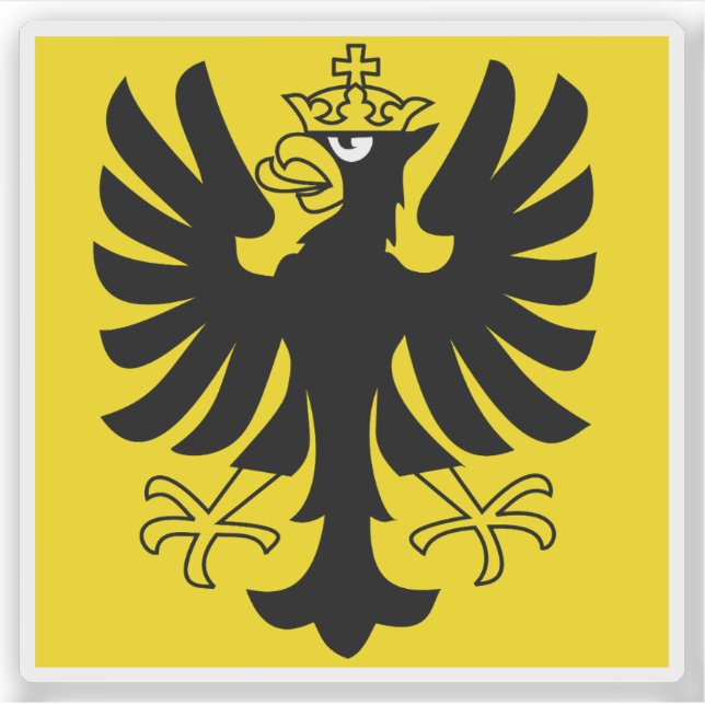 Adesivo Bandeira do distrito de Oberhasli, Suiça (Frente)