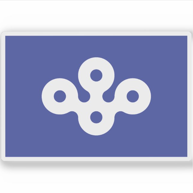 Adesivo Bandeira do Distrito de Osaka, Japão (Frente)