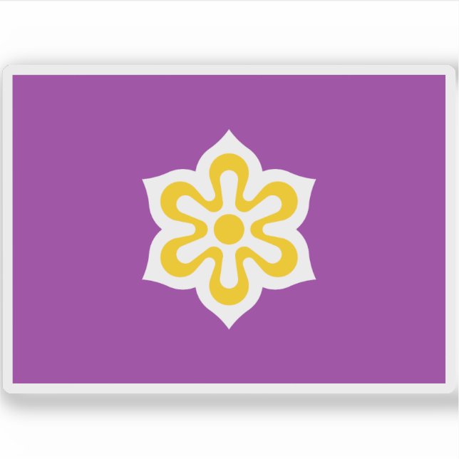 Adesivo Bandeira do Distrito de Quioto, Japão (Frente)