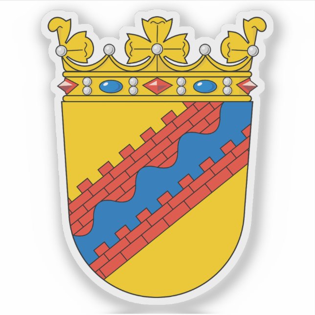 Adesivo Bandeira do domínio da Ingria sueca, Suecia (Frente)