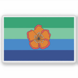 Adesivo Bandeira do Estado Angaur, Palau