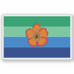 Adesivo Bandeira do Estado Angaur, Palau