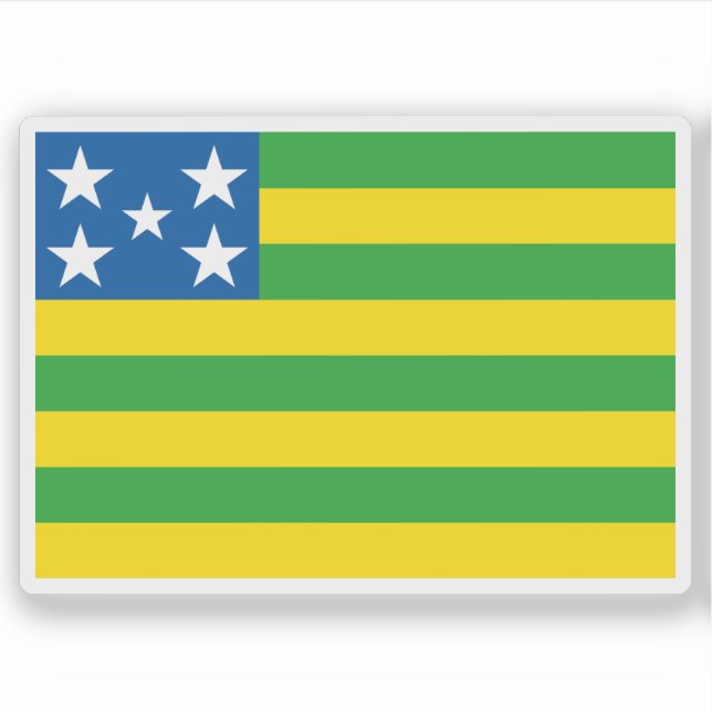 Adesivo Bandeira do Estado de Goiás, Brasil (Frente)