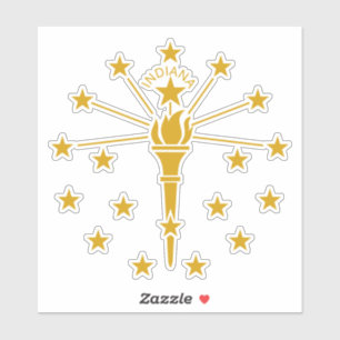 Adesivo Bandeira do Estado de Indiana