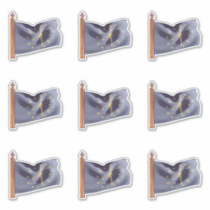 Adesivo Bandeira do Estado de Indiana