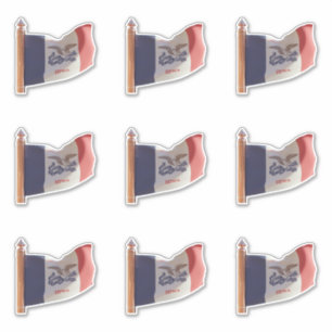 Adesivo Bandeira do Estado de Iowa