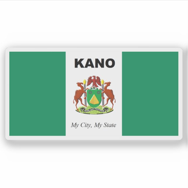 Adesivo Bandeira do Estado de Kano, Nigéria (Frente)
