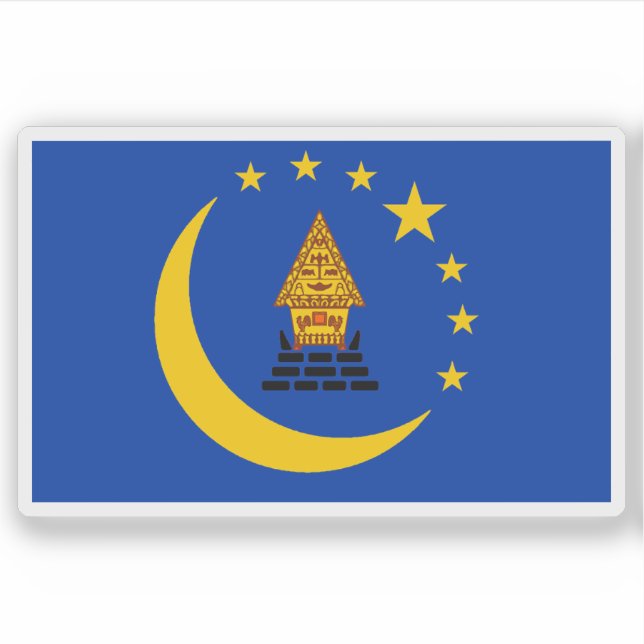 Adesivo Bandeira do Estado de Koror, Palau (Frente)