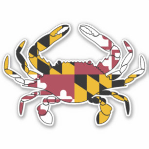 Adesivo Bandeira do Estado de Maryland Caranguejo Azul
