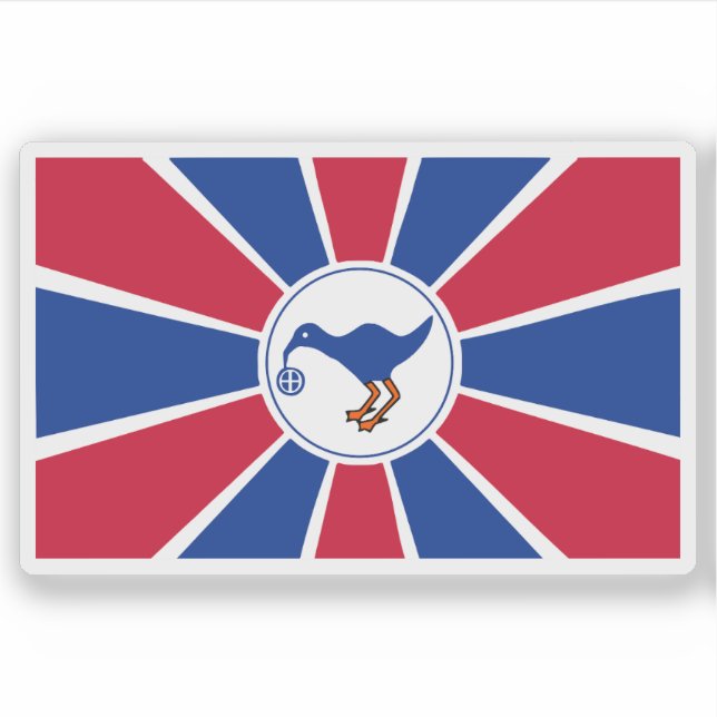 Adesivo Bandeira do Estado de Melekeok, Palau (Frente)