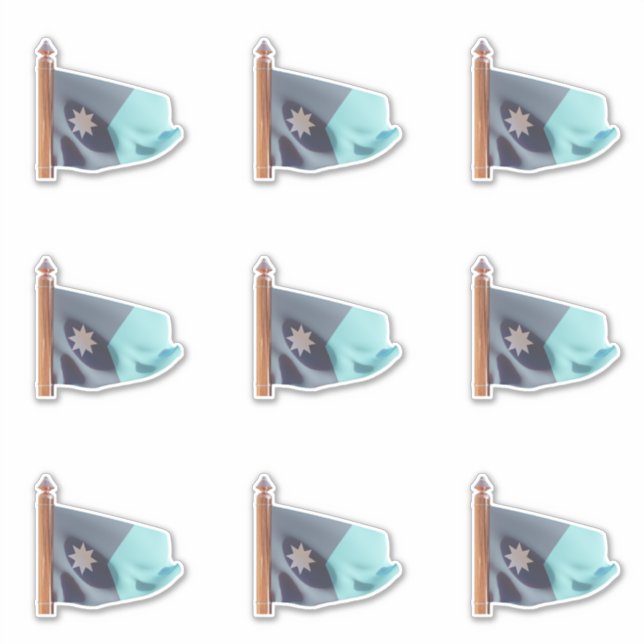 Adesivo Bandeira do Estado de Minnesota (Entrada) (Frente)