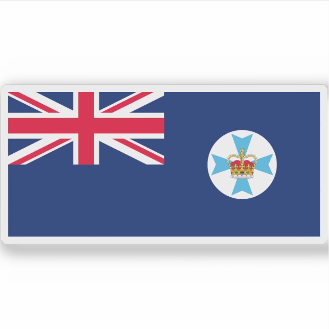 Adesivo Bandeira do Estado de Queensland, Comunidade da Au (Frente)