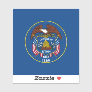 Adesivo Bandeira do Estado de Utah Design