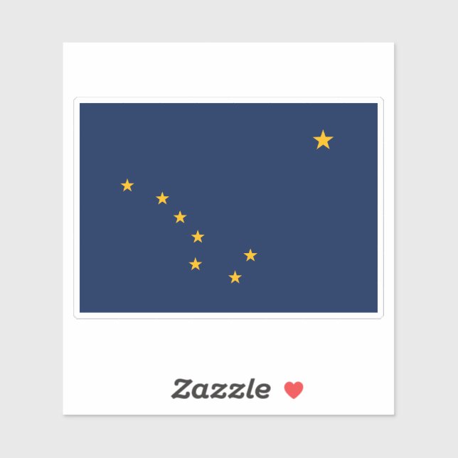 Adesivo Bandeira do Estado do Alasca (Folha)