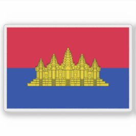 Adesivo Bandeira do Estado do Camboja (1989-1992)