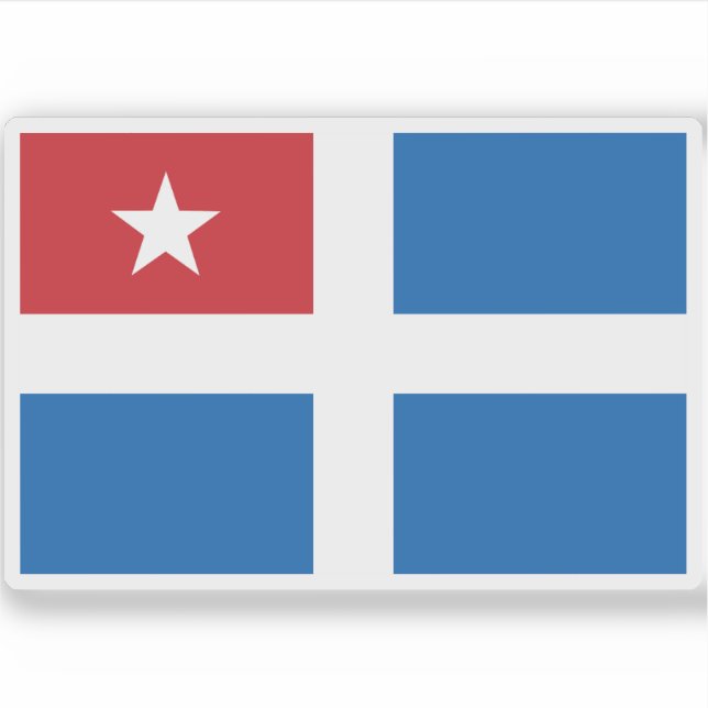 Adesivo Bandeira do Estado do Cretan (1898-1913) (Frente)