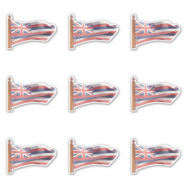 Adesivo Bandeira do Estado do Havaí (Frente)