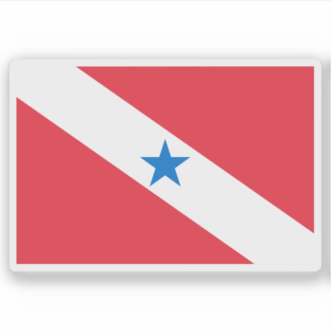 Adesivo Bandeira do Estado do Pará, Brasil (Frente)