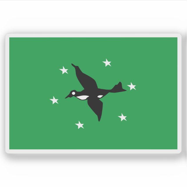 Adesivo Bandeira do Estado Ngchesar, Palau (Frente)