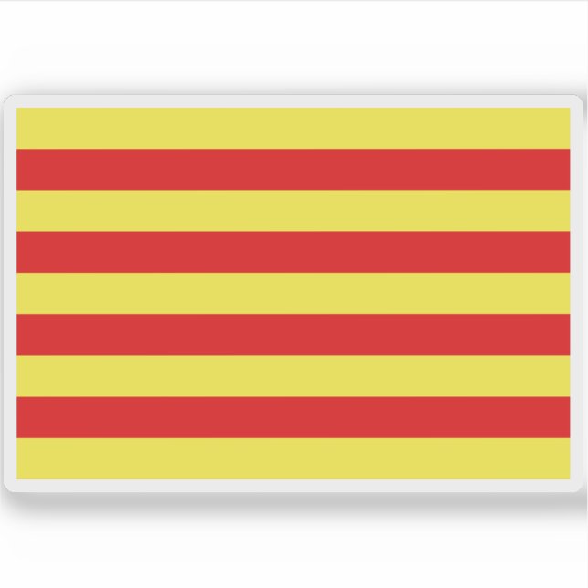 Adesivo Bandeira do fundo dos Pirenéus Orientais, França (Frente)