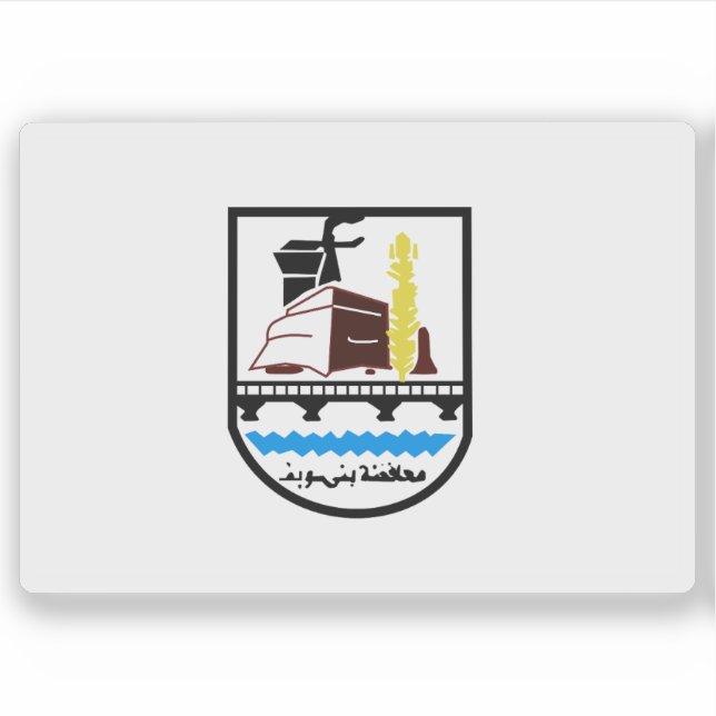 Adesivo Bandeira do Governo Beni Suef, Egito (Frente)