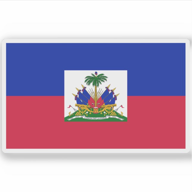 Adesivo Bandeira do Haiti (Frente)
