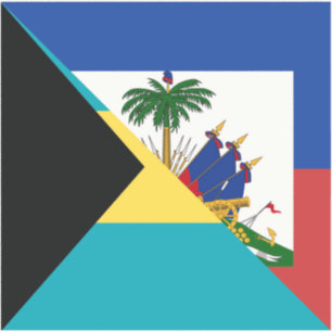 Adesivo Bandeira do Haiti Bahamas   Bandeira meio haitiana