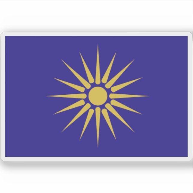 Adesivo Bandeira do Império da Macedônia (Frente)