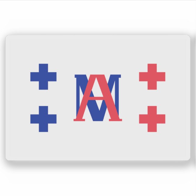 Adesivo Bandeira do Império Tui Tonga, Tonga (1845-1858) (Frente)