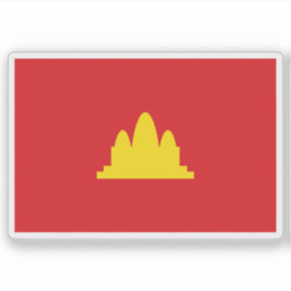 Adesivo Bandeira do Kampuchea Democrático, Camboja (1975-1