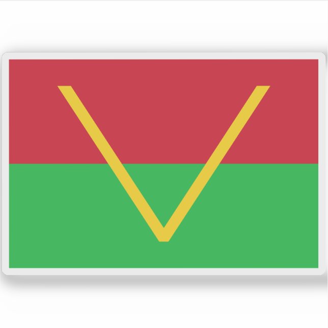 Adesivo Bandeira do Kasai do Sul, África (Frente)