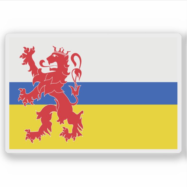 Adesivo Bandeira do Limburgo, Países Baixos (Frente)