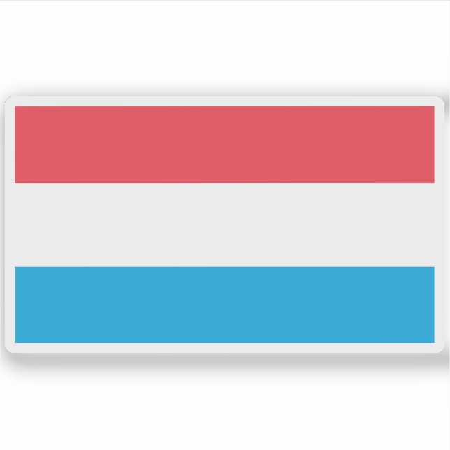 Adesivo Bandeira do Luxemburgo (Frente)