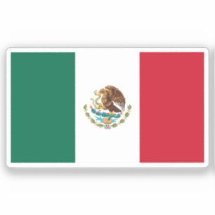 Adesivo Bandeira do México recortada personalizada