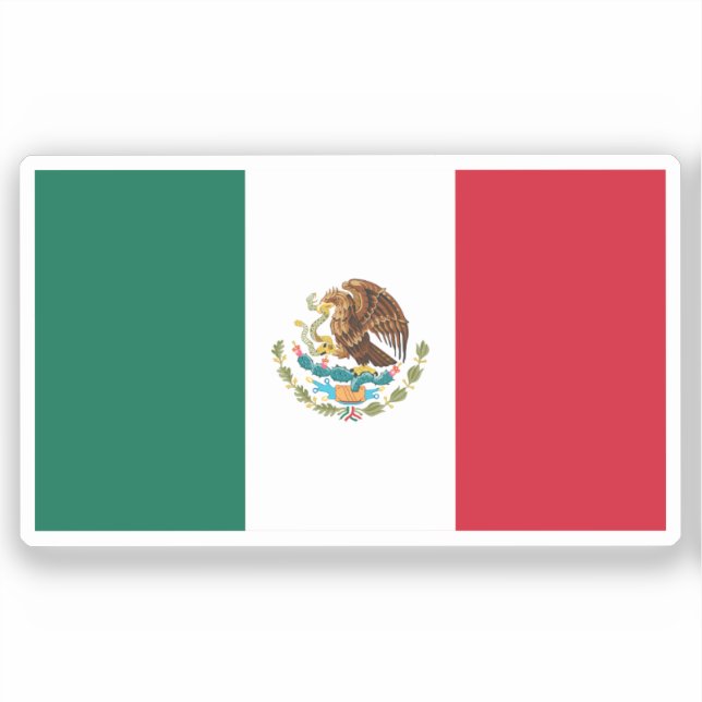 Adesivo Bandeira do México recortada personalizada  (Frente)