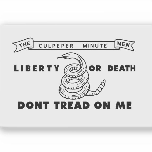 Adesivo Bandeira do Minutemen de Culpeper (Frente)