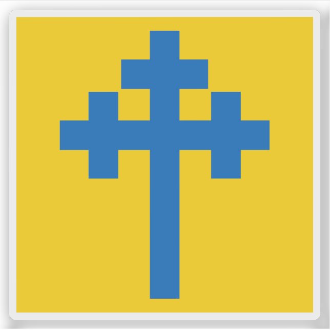 Adesivo Bandeira do município de Köping, Suecia (Frente)