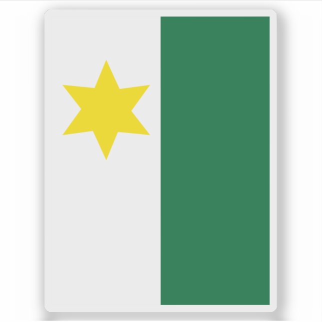 Adesivo Bandeira do município de Planken, Liechtenstein (Frente)