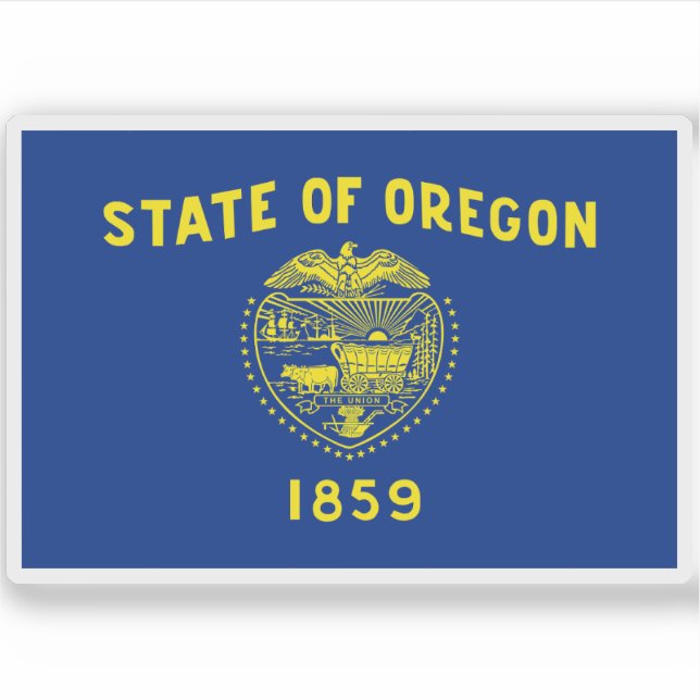 Adesivo Bandeira do Oregon (Frente)