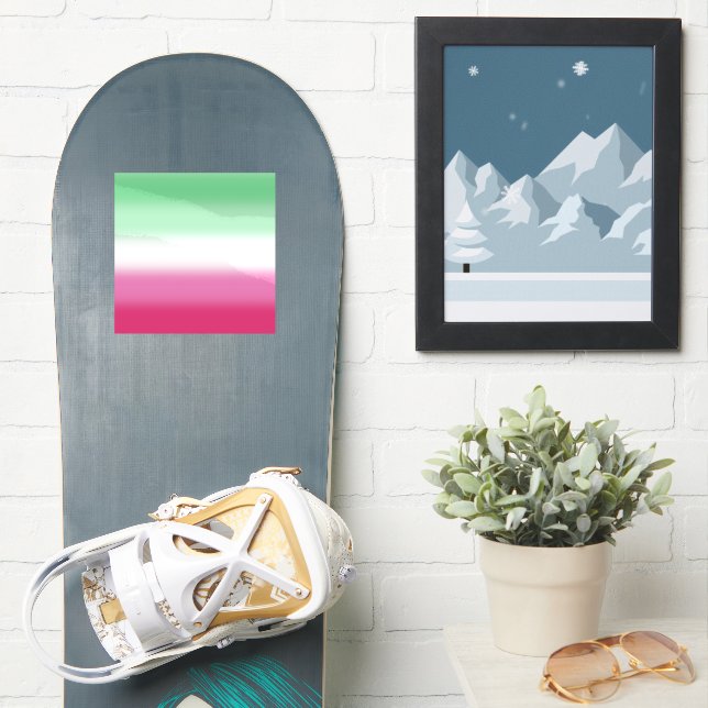 Adesivo Bandeira do Orgulho Abrosexual Gradiente (Prancha de snowboard)