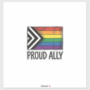 Adesivo Bandeira do Orgulho Aliado Vetor Camiseta Design_1