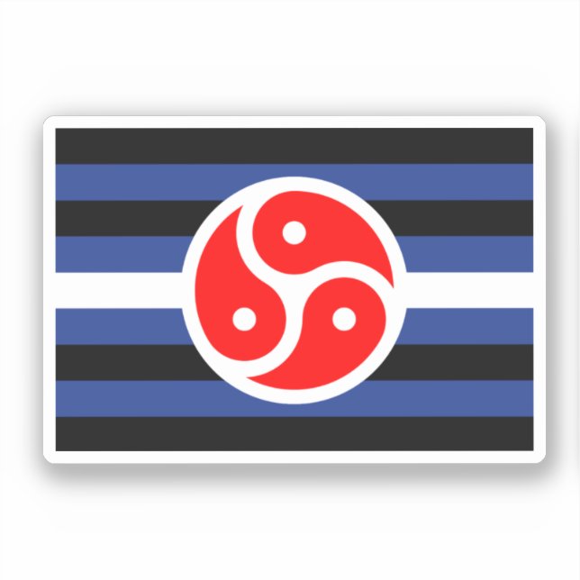 Adesivo Bandeira do Orgulho da Prática de Couro (Frente)